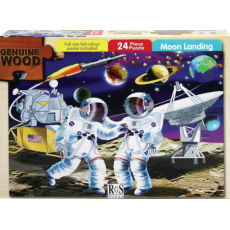 A4 "Moon Landing" 24 Piece Wooden Puzzle  A4 "Moon Landing" 24 Piece Wooden Puzzle